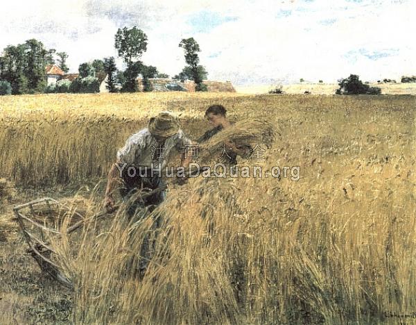 The Harvest at Ru Chailly - 莱昂·奥古斯汀·莱尔米特